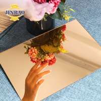 JINBAO plastic decoration 4x8 4x6 2 3mm silver golden adhesive acrylic perspex mirror sheet